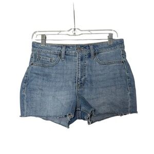 Old Navy High Rise Jean Shorts Size 6 Secret Smooth Pockets Blue Denim